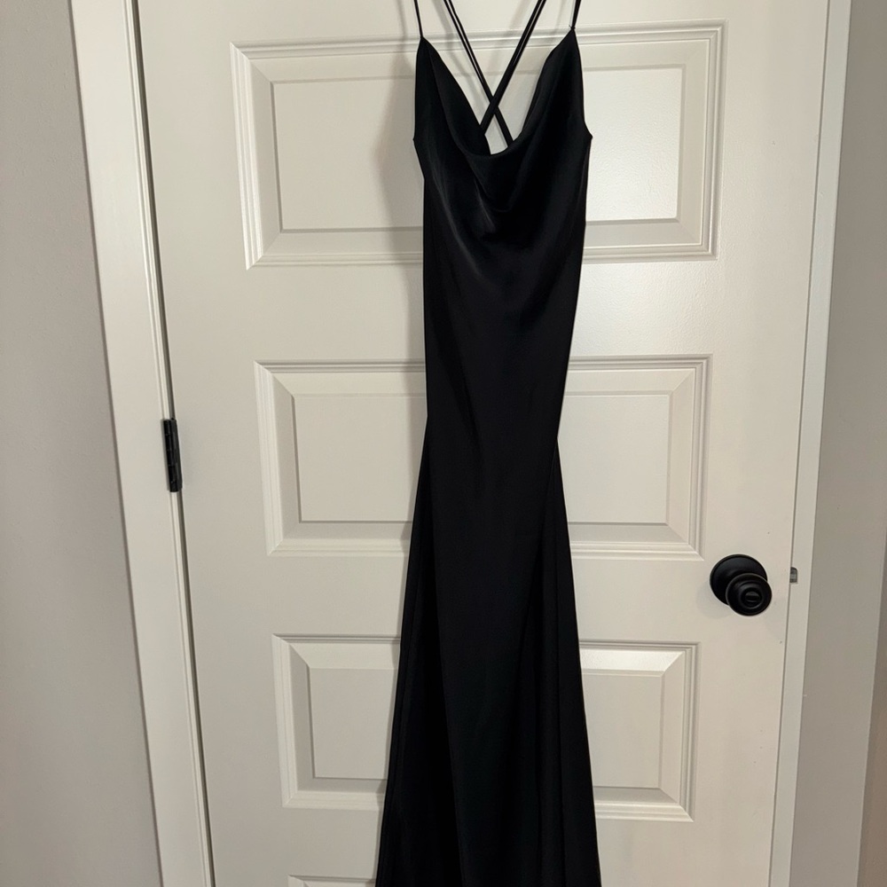 Elegant Black Strappy Dress